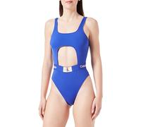 Calvin Klein Costume da Bagno Donna One Piece Cut-out, Blu (Midnight Lagoon), S