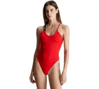 Calvin Klein Costume da Bagno Donna One Piece Design Incrociato, Rosso (Cajun Red), L