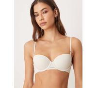 Calvin Klein - Cotton Modal Signature - Reggiseno a mezza coppa in cotone e modal bianco con leggera fodera 3 C
