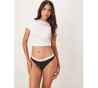 Calvin Klein - Cotton Stretch - Perizoma nero a coste S