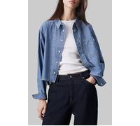 Calvin Klein Cropped Dad Denim Shirt Denim Medium Taglia: XS | Camicie Abbottonate Outlet | Donna | Blu