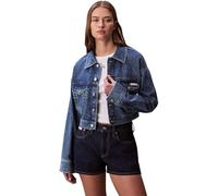 Calvin Klein Denim Cropped Trucker Blue Carol Lv047f681g Giacche Donna