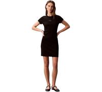 Calvin Klein Donna Abito a T-Shirt Monologo Mini, Nero (Black), XL