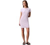 Calvin Klein Donna Abito a T-Shirt Monologo Mini, Viola (Island Lilac), S