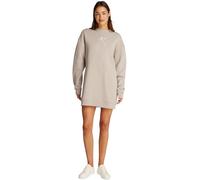 Calvin Klein Donna Abito in Felpa Embroidered Monologo Crew Senza Cappuccio, Grigio (Atmosphere), XS