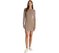 Calvin Klein Donna Abito in Maglia Smooth Yarn Lunghezza al Ginocchio, Beige (Taupe Gray), S