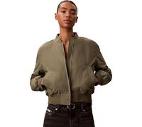 Calvin Klein Donna Bomber Essential Nylon Jacket Impermeabile, Verde (Dusty Olive), S
