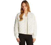 Calvin Klein Donna Bomber Quilted Jacket Sottile, Avorio (Ivory), XL