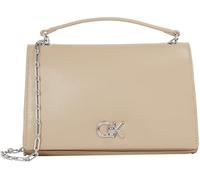 Calvin Klein Donna Borsa a Tracolla Medium Chain Bag con Blocco Girevole, Grigio (Crockery), Taglia Unica