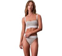 Calvin Klein Lv00qf8497 Bandeau Bralette Bra Grigio XL Donna