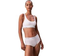 Calvin Klein Donna Bralette Lightly Lined con Fascia con Logo, Bianco (White), S
