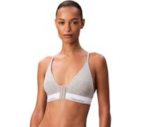 Calvin Klein Donna Bralette Lightly Lined Triangle Scollo Profondo, Grigio (Grey Heather), XS