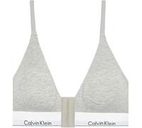 Calvin Klein Donna Bralette Lightly Lined Triangle Scollo Profondo, Grigio (Grey Heather), XXS