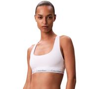 Calvin Klein - Underlined Icon - Brassière bianca con scollo rotondo in cotone e modal-Bianco S