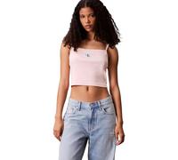 Calvin Klein Donna Canotta Woven Label Cami a Costine, Rosa (Cloud Pink), XXL