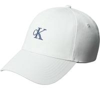 Calvin Klein Donna Cappellino Monogram Embroidery Regolabile, Bianco (Whispering Blue W/Contrast Logo), Taglia Unica