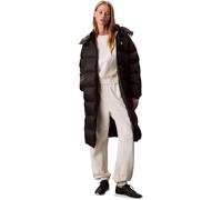 Calvin Klein Donna Cappotto Piumino Essential Midweight Long Puffer con Cappuccio, Nero (Black), 2XS
