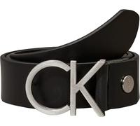 Calvin Klein Donna Cintura Ck Logo Belt 3.5 cm Cintura in Pelle, Nero (Black), 90 cm