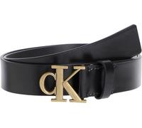 Calvin Klein Donna Cintura Monogram Plaque Buckle 3,0 cm Cintura in Pelle