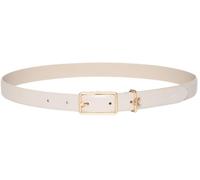Calvin Klein Donna Cintura Square Buckle Loop 2,5 cm con Logo, Avorio (Chateau/Ck Light Gold), 75 cm