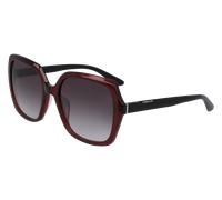 Calvin Klein Donna CK20541S 605 Occhiali da sole Acetato Bordeaux Grigio Squadrata Normale Normale