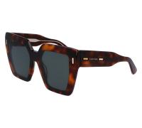 Calvin Klein Donna CK23502S 220 Occhiali da sole Acetato Havana Grigio Squadrata Normale Normale