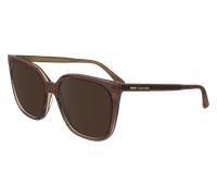 Calvin Klein Women's Sunglasses CK24509S - Striped Brown/Rose with Solid Wine Lens