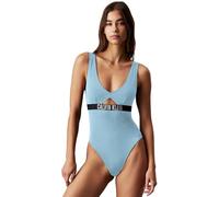 Calvin Klein Donna Costume da Bagno One Piece con Cut-out, Blu (Skim Blue), XS