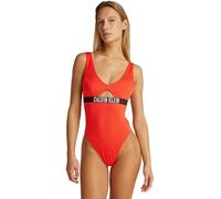 Calvin Klein Donna Costume da Bagno One Piece Schiena Scoperta, Rosso (Flaming Chili), XS