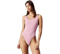 Calvin Klein Donna Costume da Bagno Scoop Back One Piece Schiena Scoperta, Rosa (Sweet Pink), L