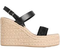 Calvin Klein Wedge Espad 70 Webbing Lth Hw0hw02901, Espadrillas Zeppa Donna, Black (CK Black), 38 EU