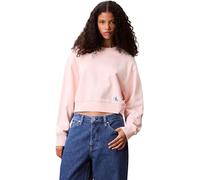 Calvin Klein Jeans French Terrry Cropped Sweatshirt Rosa L Donna