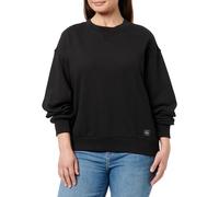 Calvin Klein Donna Felpa Badge Logo Terry con Scollo Rotondo, Nero (Black), M