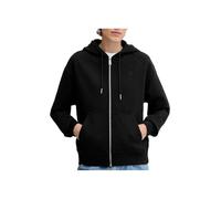 Calvin Klein Donna Felpa con Zip Archive Logo French Terry con Cappuccio, Nero (Black), L