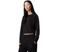 Calvin Klein Donna Felpa Crew Pullover Cotone, Nero (Black), M