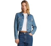 Calvin Klein Donna Giacca in Jeans 90’S Denim Jacket Cropped Fit, Blu (Denim Medium), S