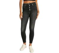 Calvin Klein Donna Jeans High Rise Super Skinny Ankle con Chiusura a Bottoni, Nero (Denim Black), 36W