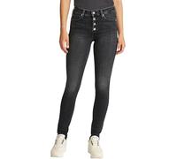 Calvin Klein Donna Jeans Mid Rise Skinny con Chiusura a Bottoni, Nero (Denim Black), 30W/26L