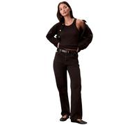 Calvin Klein Jeans - Jeans dritti a vita alta neri-Nero W29 L32