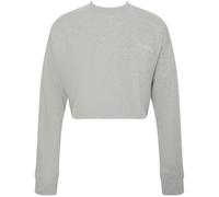 Calvin Klein Donna Maglietta a Maniche Lunghe Logo Jersey Crop con Collo a Lupetto