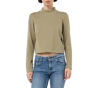 Calvin Klein Donna Maglietta Maniche Lunghe Milano Logo Elastic Top Collo a Lupetto