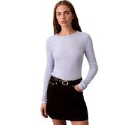 Calvin Klein LV047E205G - Maglietta da Donna con Etichetta Tessuta 2 x 2 cm, Colore Viola (Blu Casuale), M, Viola (Blu Casuale), M