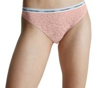 Calvin Klein Donna Perizoma High Leg Thong con Pizzo, Rosa (Subdued), M