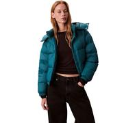 Calvin Klein Donna Piumino Essential Midweight con Cappuccio, Verde (Maya Blue), XL