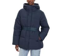 Giacca con cappuccio Calvin Klein Logo Belt Short Puffer blu scuro donna - M