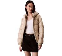 Calvin Klein Donna Piumino Shine con Cappuccio, Avorio (Island Fossil), M