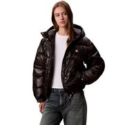 Calvin Klein Donna Piumino Shine con Cappuccio, Nero (Black), XL