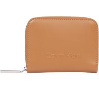 Calvin Klein Donna Portafoglio Embossed Logo Zip Piccolo, Marrone (Lion), Taglia Unica