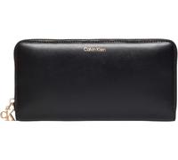 Calvin Klein Donna Portafoglio Large Zip Around con Logo, Nero (Black), Taglia Unica