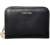 Calvin Klein Portafoglio Donna CK PULLER Medium Zip-Around Nero Taglia Unica